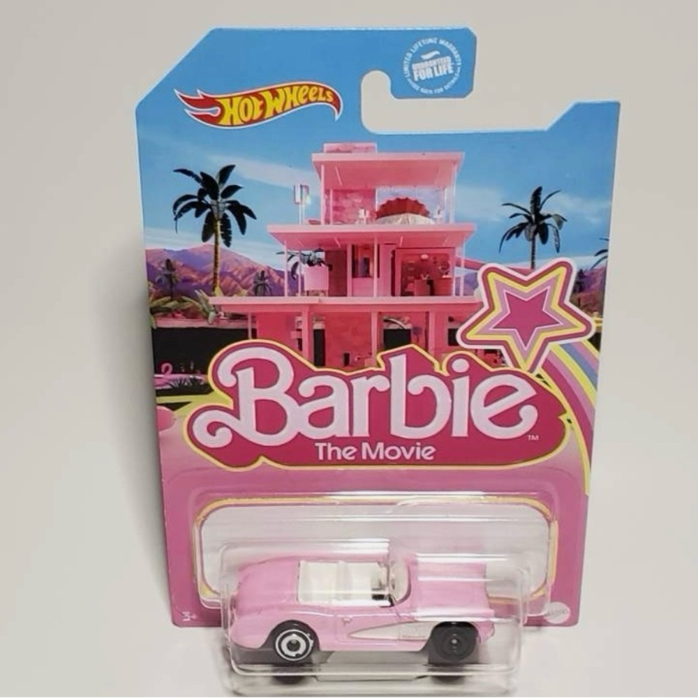( 0381) Hot Wheels The Movie Screen Time 56’ Pink Corvette